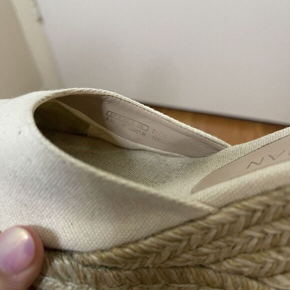 Stuart weitzman Ivory beige espadrille wrap wedge heels size US 9.5 - Picture 10 of 10